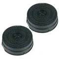 Produktbild: [17,54 €/Stk] Kohlefilter Set Type58 Whirlpool 484000008782  AKB000/1 Wpro 142mm