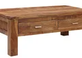 Produktbild: Couchtisch m. 2 Schubladen Wohnzimmertisch modern Akazie Holz massiv 110x60