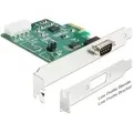 Produktbild: DeLock PCI Express Card > 1 x Serial RS-232 High Speed 921K with Voltage supply - Serieller Adapter - PCIe 2,0 Low Profile - RS-232 (89333)