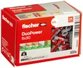 Produktbild: fischer DuoPower 6 x 30, Universaldübel, leistungsstarker 2-Komponenten-Dübel, Kunststoffdübel zur Befestigung in Beton, Ziegeln, Stein, Gipskarton uvm., ohne Schrauben, 100 Stück