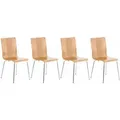 Produktbild: CLP - 4er-Set Wartezimmerstuhl pepe eiche