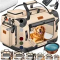 Produktbild: LOVPET® Hundebox Hundetransportbox faltbar Inkl.Hundenapf Transporttasche Hundetasche Transportbox für Haustiere Hunde und Katzen