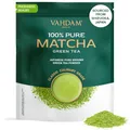 Produktbild: VAHDAM, Matcha Grüntee Pulver (100g, 50+ Tassen) Authentisches japanisches Matcha Pulver, Premium Qualität Grüntee, Grüner Tee aus Japan, Matchapulver für Latte, Smoothies