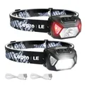 Produktbild: Lepro Stirnlampe LED Wiederaufladbar, 2000 Lux Superhell Kopflampe 2, Schwarz 