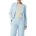 Produktbild: Jackenblazer COMMA, Damen, Gr. 40, canal blau, Web, Obermaterial: 51% Baumwolle, 46% Polyester, 3% Elasthan, unifarben, tailliert taillenbedeckt, gerader Abschluss, Blazer, mit Reverskragen