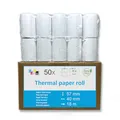 Produktbild: 50 EC-Cash Thermorollen 57 x 40 x 12 für EC-Geräte mit Thermodrucker, Thermopapier EC-Cash Bonrolle, Bisphenol-A frei Ø40 mm