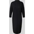 Produktbild: comma Knielanges Strickkleid mit Stehkragen und 3/4-Arm in Black, Größe 46