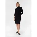 Produktbild: comma Midikleid Kleid Kurzes Strickkleid aus Viskosemix mit überschnittenen Schultern schwarz 46 EU