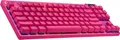 Produktbild: Logitech G PRO X TKL - Tastatur - Hintergrundbeleuchtung - kabellos - 2,4 GHz, Bluetooth - QWERTY - US International - Tastenschalter: Tactile - pink (920-012159)