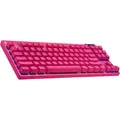 Produktbild: Logitech G PRO X TKL - Tastatur - Hintergrundbeleuchtung - Bluetooth, 2.4 GHz - QWERTY - US International - Tastenschalter: Tactile - pink
