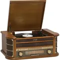 Produktbild: Denver MCR-50 Retro Plattenspieler und CD-Kompaktanlage, 3W, CD, Holz - Bronze