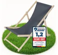 Produktbild: Melko Gartenstuhl Strandliege Liegestuhl Gartenliege Holz Freizeitliege Campingliege (Stück, 1 St), Inkl. Sicherung gegen ungewolltes Zusammenklappen