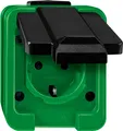 Produktbild: Merten 279077 Schutzkontakt-Steckdose mit Schraublemmen grün, Agrar