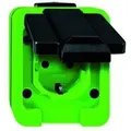 Produktbild: SCHUKO-Steckdose mit Schraublemmen grün, Agrar - 1-fach