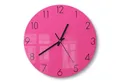Produktbild: DEQORI Wanduhr 'Unifarben - Rosa' (Glas Glasuhr modern Wand Uhr Design Küchenuhr)