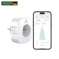 Produktbild: Smart WLAN Steckdose mit Stromzähler 16A für Balkonkraftwerk