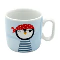 Produktbild: Kinder-Becher/Tasse mit Henkel/Pinguin/Spruch - Kleiner Pirat/H/Ø ca. 6,8 x 7,4 cm, Fassungsvermögen 150 ml, Porzellan