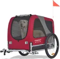 Produktbild: DOGGYHUT® Premium LARGE Hundefahrradanhänger 15 - 30kg Hundeanhänger Fahrradanhänger für Hunde mittelgroße bis große Hunde