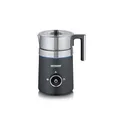 Produktbild: SEVERIN SPUMA 500 Induktions-Milchaufschäumer, Easy-Select-Drehregler, LED-Lichtring mit Statusanzeige, einfache Reinigung, Barista-Ausgusszotte, Edelstahl-gebürstet, schwarz, SM 3585