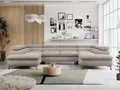 Produktbild: Ecksofa, Universelles, Schlaffunktion, Bettkasten, U-förmig, einstellbare Kopfstützen, Bettsofa - PETER U - Struktur - Beige