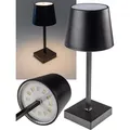 Produktbild: ChiliTec Summer LED Tischleuchte 26cm, Schwarz 3xAAA Batterie, dimmbar, Licht Warmweiß