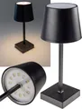 Produktbild: CHILITEC LED Tischleuchte, dimmbar, batteriebetrieben, schwarz