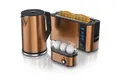 Produktbild: Arendo Frühstücks-Set (3-tlg), Wasserkocher 1,5l, 2-Scheiben Toaster, 3er Eierkocher, Kupfer