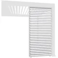 Produktbild: Weide Pavillonseitenteil Horizontale Lamellenwand für Pergola aus Aluminium 3 Maße Weiß, 113x234 cm, Seitenteil weiß 113 cm x 234 cm