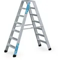 Produktbild: Stufen-Stehleiter Seventec B 2x7 Stufen L.1,66m Arbeits-H.3,1m G.10,5kg Zarges