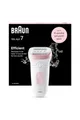 Produktbild: Braun Silk-épil 7 Damen-Epilierer, elektrischer Epilierer für Damen mit breitem Kopf für eine einfache Epilation, nass & trocken, lang glatte Haut, 7-000, Weiß/Rosa