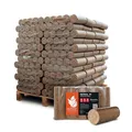 Produktbild: HEIZFUXX Holzbriketts Nestro XL Red - Hartholzbriketts Palette 960 kg (96x10 kg) - Premium Briketts für Kamin, Heizkessel & Ofen - Hoher Heizwert, geringer Aschegehalt & maximale Energieausbeute