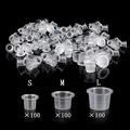 Produktbild: UPTATSUPPLY Tattoo Ink Cups 300Pcs Mixed Size Permanent Makeup Pigment Clear Holder Container Cap Tattoo Accessory
