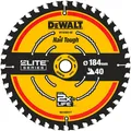 Produktbild: DeWALT Kreissägeblatt ELITEseries 184x16mm 24/40WZ, Handkreissägeblatt für Holz, Universalschnitte Ausführung:40 WZ