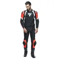 Produktbild: Dainese Avro 4 zweiteiler 2PC Motorrad Lederkombi Gr. 50 Schwarz Matt Fluo Rot W