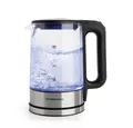 Produktbild: GOURMETmaxx Wasserkocher Glas 1,7 Liter mit integrierter Beleuchtung, 2200 W, Leistungsstarker Boiler mit Abschaltfunktion & Kalkfilter [Silber]