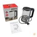 Produktbild: GOURMETmaxx Wasserkocher Teebereiter Glas Wasser LED schwarz 17l Edelstahl