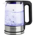 Produktbild: GourmetMaxx GOURMETmaxx Glas-Wasserkocher LED 1,7l 2200W Edelstahl/schwarz
