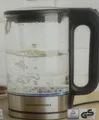 Produktbild: gourmetmaxx Wasserkocher LED Glas Edelstahl 1,7L kabellos 2200W Antikalk Filter