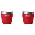 Produktbild: YETI Rambler Stapelbare Tasse, Rescue Red, 2 Pack 4 oz (118 ml)