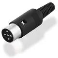 Produktbild: BestPlug Stereo Audio 5pol Würfel Stecker Lötversion Schwarz