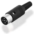 Produktbild: Runder MIDI Audio 5 Pins Dioden Würfel-Stecker polige pol zum für ältere Geräte