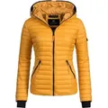 Produktbild: Navahoo Steppjacke Kimuk leichte Übergangsjacke mit Kapuze gelb M (38)