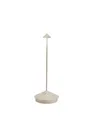 Produktbild: Zafferano, Pina Lampe, Wiederaufladbare und Kabellose Tischlampe mit Touch Control, Geeignet für den Innen- und Außenbereich, Dimmer, 2200-3000 K, Höhe 29 cm, Farbe Sand