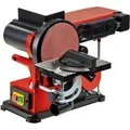 Produktbild: Stand-Band-Tellerschleifer TC-US 380, Bandschleifer rot/schwarz, 300 Watt