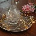 Produktbild: MARELIDA LED Lichterkette Pusteblume Feuerwerk Blumen Deko Lichterkette mit 9 formbaren Blüten L: 2m Timer für Weihnachten Hochzeit Innendekoration Gold