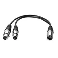 Produktbild: SIENOC 30cm Mikrofon Stecker Kabel 3pin Male to Dual 2 XLR Female Stecker Y Splitter Kabel Adapter