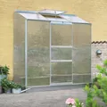 Produktbild: Gewächshaus Halls Altan 3 1,33 m² Alu/Blank 4mm SDPL, Anlehngewächshaus