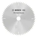 Produktbild: Bosch Zubehör Pro Multi Material Kreissägeblatt, 254 x 3,2 x 30 mm, 60 Zähne, für Netz-Kapp- und Gehrungssägen - 2608640449