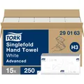 Produktbild: Essity Professional Hygiene Germany GmbH Tork Papierhandtücher H3 Advanced 2-lagig, ZZ-Falz, 1 Karton=3750: weiß (290163)