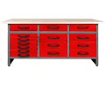 Produktbild: ONDIS24 Werkbank Konny 160 cm rot H85
